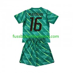 Frankreich Ausweichausrüstung Torwart Mike Maignan 16 World Cup 2026 Kinder Set(Trikot und Hose) S/S