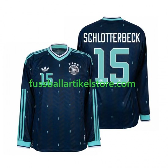Deutschland Auswärtsausrüstung Nico Schlotterbeck 15 World Cup 2026 Herren Trikot L/S