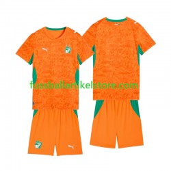 Elfenbeinküste Heimausrüstung Football Kit World Cup 2026 Herren Trikot Kinder Set(Trikot und Hose) S/S