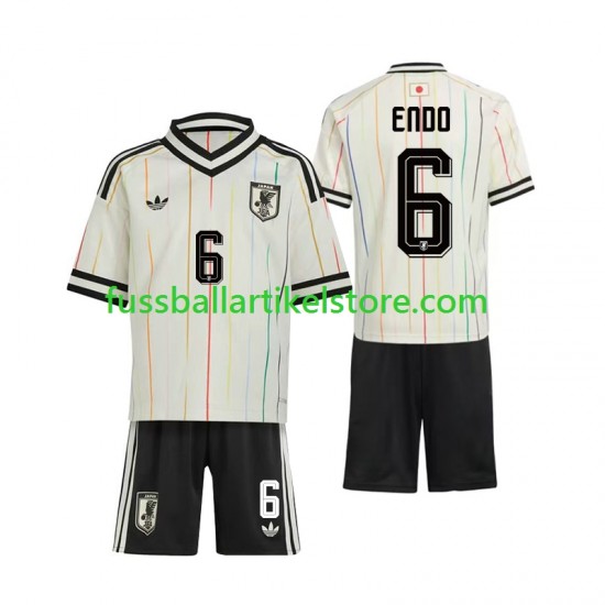 Japan Auswärtsausrüstung Wataru Endo 6 World Cup 2026 Kinder Set(Trikot und Hose) S/S