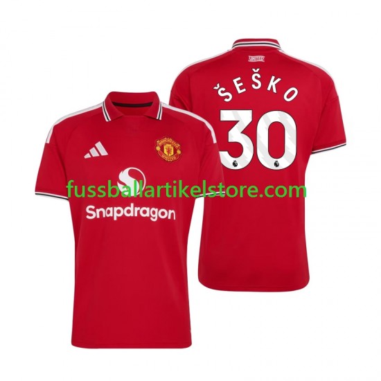 Manchester United Heimausrüstung Benjamin Sesko 30 2026-2027 Herren Trikot S/S