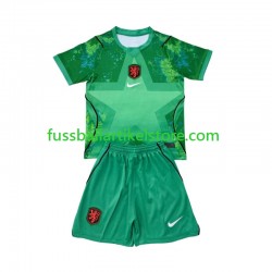 Niederlande Ausweichausrüstung Torwart World Cup 2026 Kinder Set(Trikot und Hose) S/S