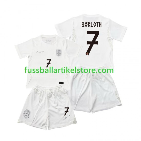 Norwegen Ausweichausrüstung Alexander Sorloth 7 World Cup 2026 Kinder Set(Trikot und Hose) S/S