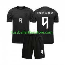 Norwegen Auswärtsausrüstung Braut Haaland 9 World Cup 2026 Kinder Set(Trikot und Hose) S/S