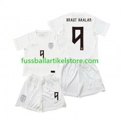 Norwegen Ausweichausrüstung Braut Haaland 9 World Cup 2026 Kinder Set(Trikot und Hose) S/S