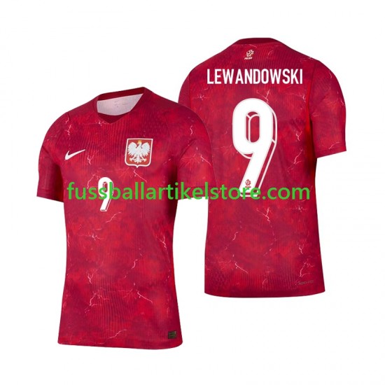 Polen Auswärtsausrüstung Robert Lewandowski 9 2026 Herren Trikot S/S