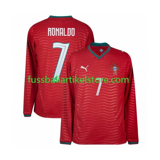 Portugal Heimausrüstung Cristiano Ronaldo 7 World Cup 2026 Herren Trikot L/S