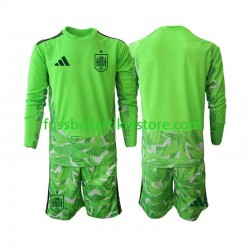 Spanien Torwart 6th Green color World Cup 2026 Kinder Set(Trikot und Hose) L/S
