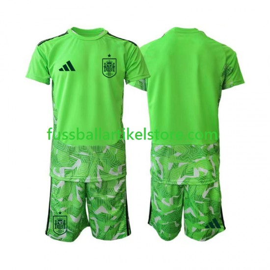 Spanien Torwart 6th Green color World Cup 2026 Kinder Set(Trikot und Hose) S/S