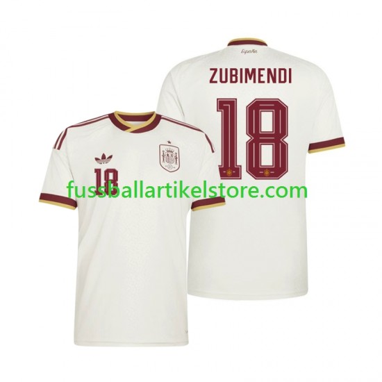 Spanien Auswärtsausrüstung Martin Zubimendi 18 World Cup 2026 Herren Trikot S/S