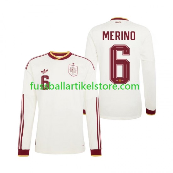 Spanien Auswärtsausrüstung Mikel Merino 6 World Cup 2026 Herren Trikot L/S