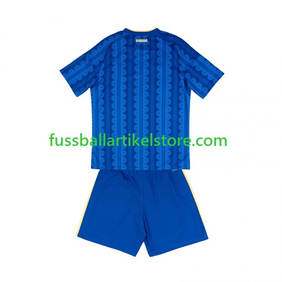 Schweden Auswärtsausrüstung World Cup 2026 Kinder Set(Trikot und Hose) S/S