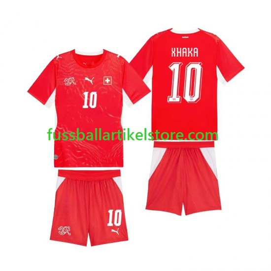 Schweiz Heimausrüstung Granit Xhaka 10 World Cup 2026 Kinder Set(Trikot und Hose) S/S