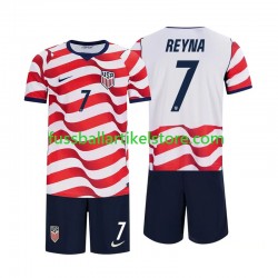 USA Heimausrüstung Giovanni Reyna 7 World Cup 2026 Kinder Set(Trikot und Hose) S/S