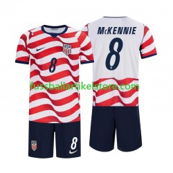 USA Heimausrüstung Weston McKennie 8 World Cup 2026 Kinder Set(Trikot und Hose) S/S