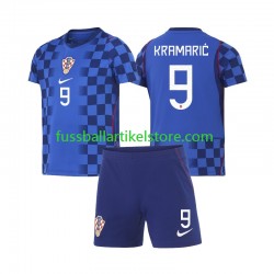Kroatien Auswärtsausrüstung Andrej Kramaric 9 World Cup 2026 Kinder Set(Trikot und Hose) S/S