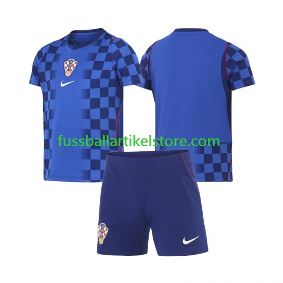 Kroatien Auswärtsausrüstung World Cup 2026 Kinder Set(Trikot und Hose) S/S