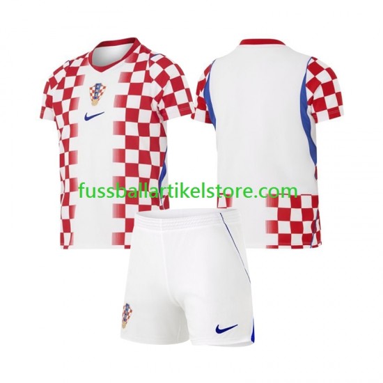 Kroatien Heimausrüstung World Cup 2026 Kinder Set(Trikot und Hose) S/S