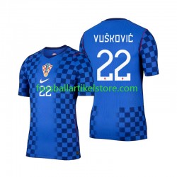 Kroatien Auswärtsausrüstung Luka Vuskovic 22 World Cup 2026 Herren Trikot S/S
