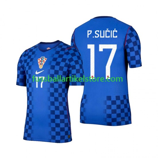 Kroatien Auswärtsausrüstung Petar Sucic 17 World Cup 2026 Herren Trikot S/S