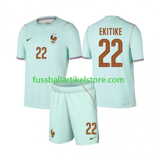 Frankreich Auswärtsausrüstung Hugo Ekitike 22 World Cup 2026 Kinder Set(Trikot und Hose) S/S