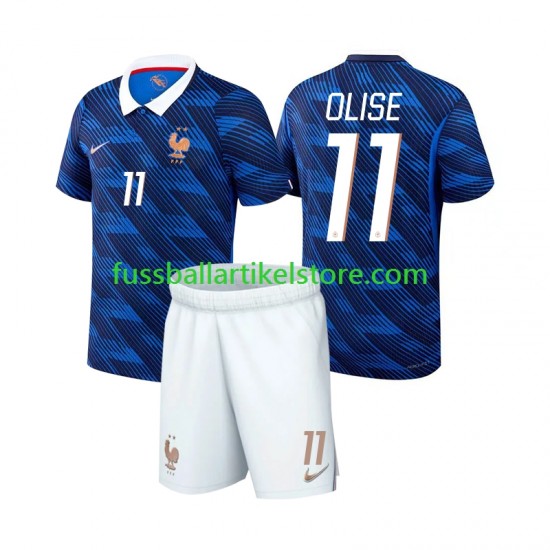Frankreich Heimausrüstung Michael Olise 11 World Cup 2026 Kinder Set(Trikot und Hose) S/S