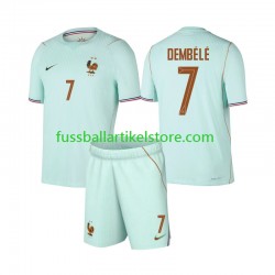 Frankreich Auswärtsausrüstung Ousmane Dembele 7 World Cup 2026 Kinder Set(Trikot und Hose) S/S
