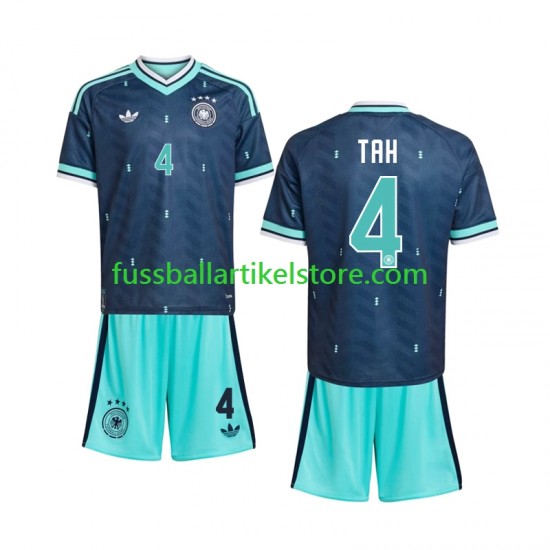 Deutschland Auswärtsausrüstung Jonathan Tah 4 World Cup 2026 Kinder Set(Trikot und Hose) S/S