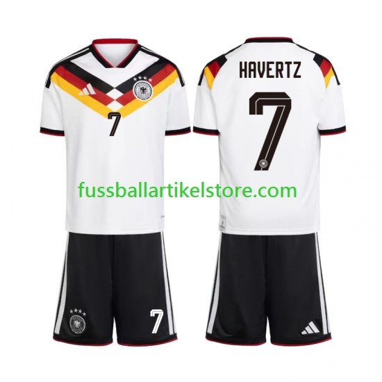 Deutschland Heimausrüstung Kai Havertz 7 World Cup 2026 Kinder Set(Trikot und Hose) S/S