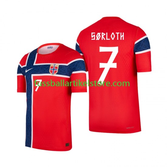 Norwegen Heimausrüstung Alexander Sorloth 7 World Cup 2026 Herren Trikot S/S