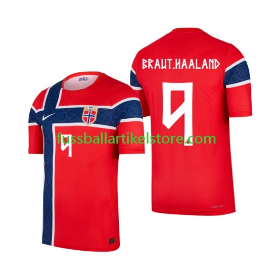 Norwegen Heimausrüstung Erling Haaland 9 World Cup 2026 Herren Trikot S/S