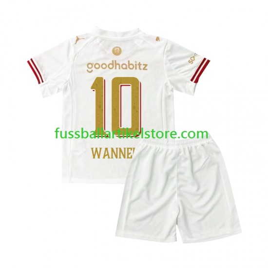 PSV Eindhoven Viertesausrüstung Paul Wanner 10 Efteling 2025-2026 Kinder Set(Trikot und Hose) S/S