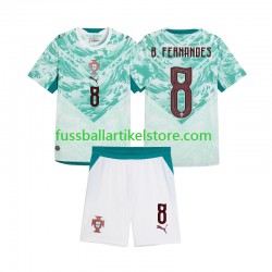 Portugal Auswärtsausrüstung Bruno Fernandes 8 2026 2027 Kinder Set(Trikot und Hose) S/S