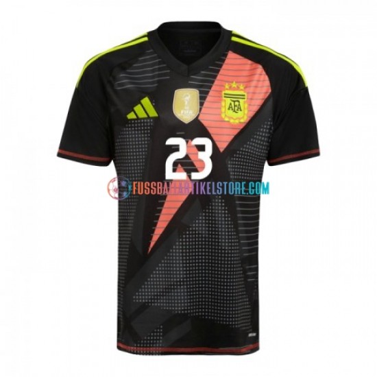 Argentinien Heimausrüstung Torwart Emiliano Martinez 23 Copa America 2024 Herren Trikot Schwarz S/S