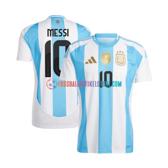 Argentinien Heimausrüstung Lionel Messi 10 Copa America 2024 Herren Trikot Blau Weiß S/S