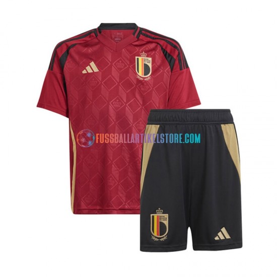 Belgien Heimausrüstung Euro 2024 Kinder Set(Trikot und Hose) Rot S/S