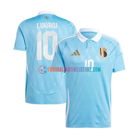 Belgien Auswärtsausrüstung Romelu Lukaku 10 Euro 2024 Herren Trikot Blau S/S