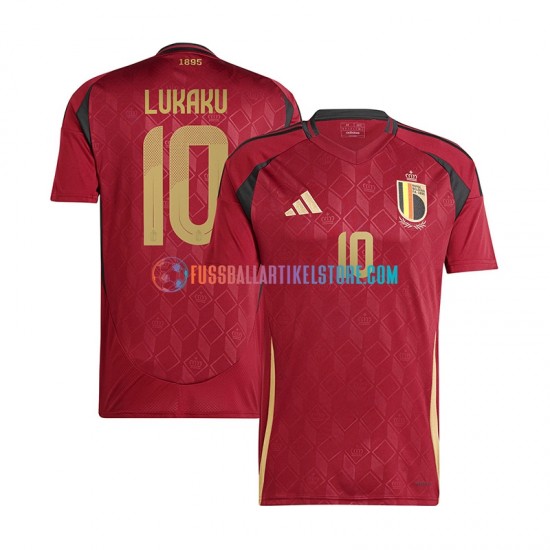 Belgien Heimausrüstung Romelu Lukaku 10 Euro 2024 Herren Trikot Rot S/S