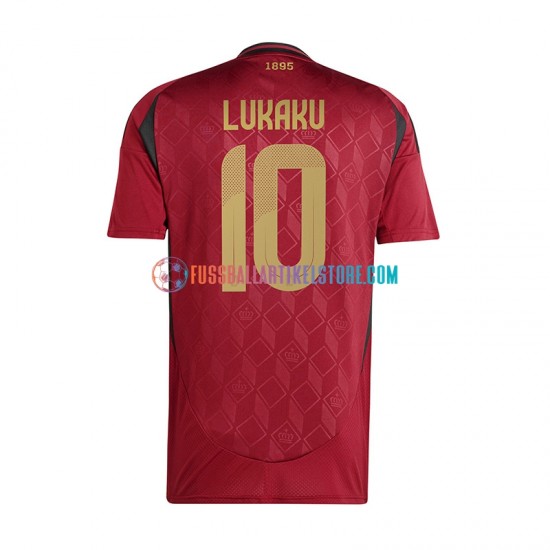 Belgien Heimausrüstung Romelu Lukaku 10 Euro 2024 Herren Trikot Rot S/S