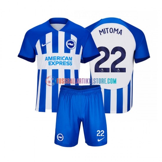 Brighton Hove Albion Heimausrüstung Mitoma 22 2023-2024 Kinder Set(Trikot und Hose) S/S