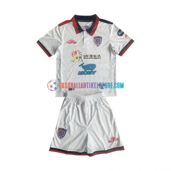 Cagliari Auswärtsausrüstung 2023-2024 Kinder Set(Trikot und Hose) S/S