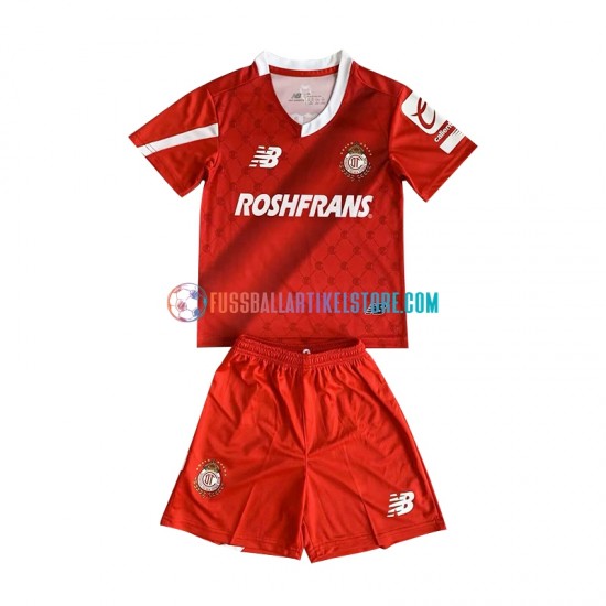 Deportivo Toluca Heimausrüstung 2023-2024 Kinder Set(Trikot und Hose) Rot S/S