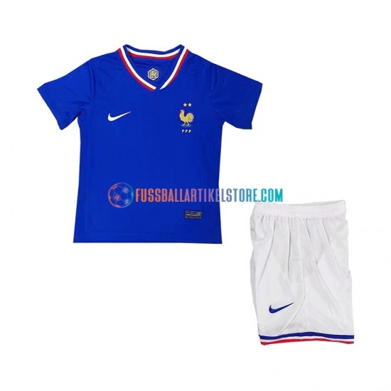 Frankreich Heimausrüstung Euro 2024 Kinder Set(Trikot und Hose) Blau S/S