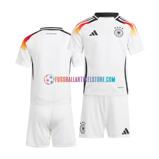 Deutschland Heimausrüstung Euro 2024 Kinder Set(Trikot und Hose) Weiß S/S