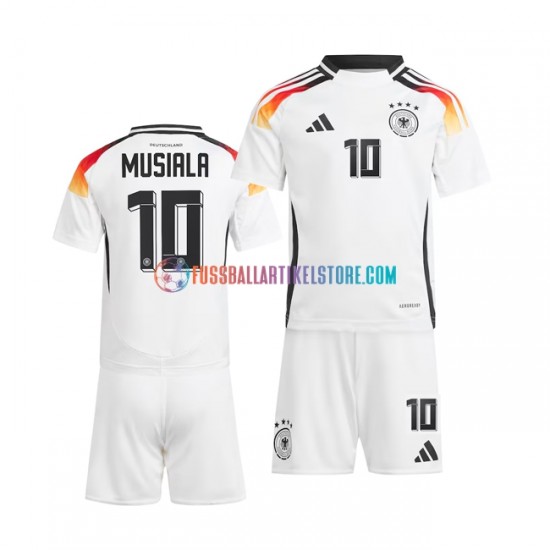 Deutschland Heimausrüstung Jamal Musiala 10 Euro 2024 Kinder Set(Trikot und Hose) Weiß S/S