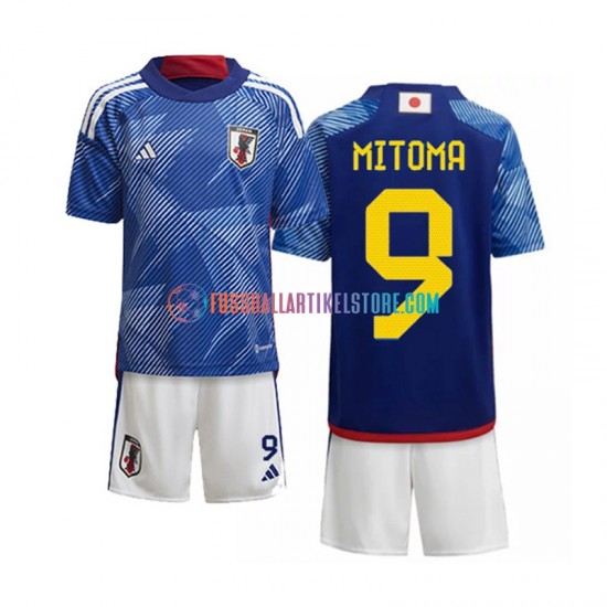 Japan Heimausrüstung Mitoma 9 World Cup 2022 Kinder Set(Trikot und Hose) S/S