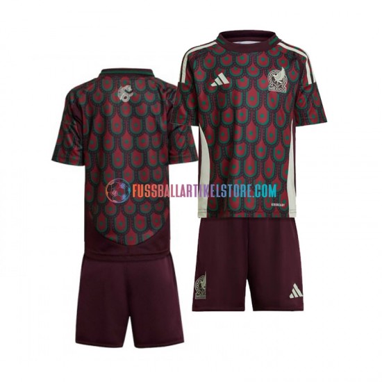 Mexiko Heimausrüstung Copa America 2024 Kinder Set(Trikot und Hose) S/S