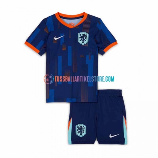 Niederlande Auswärtsausrüstung Euro 2024 Kinder Set(Trikot und Hose) S/S