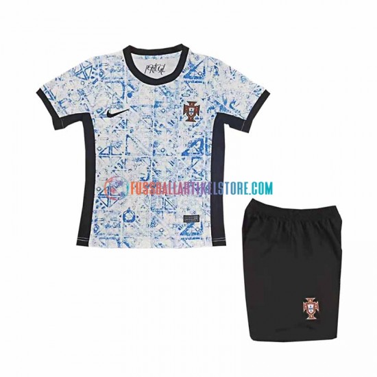 Portugal Auswärtsausrüstung Euro 2024 Kinder Set(Trikot und Hose) S/S