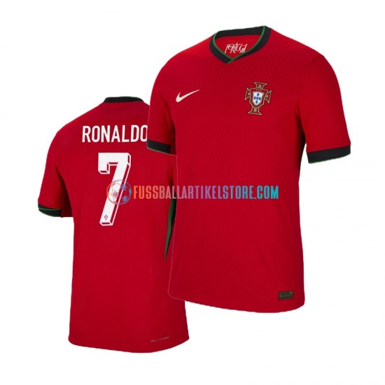 Portugal Heimausrüstung Cristiano Ronaldo 7 Euro 2024 Herren Trikot Rot S/S